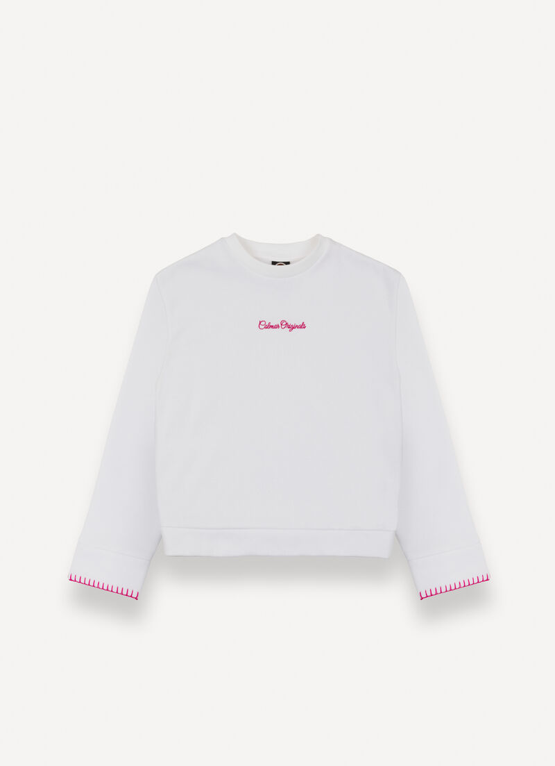 Crew-neck sweatshirt with embroidery