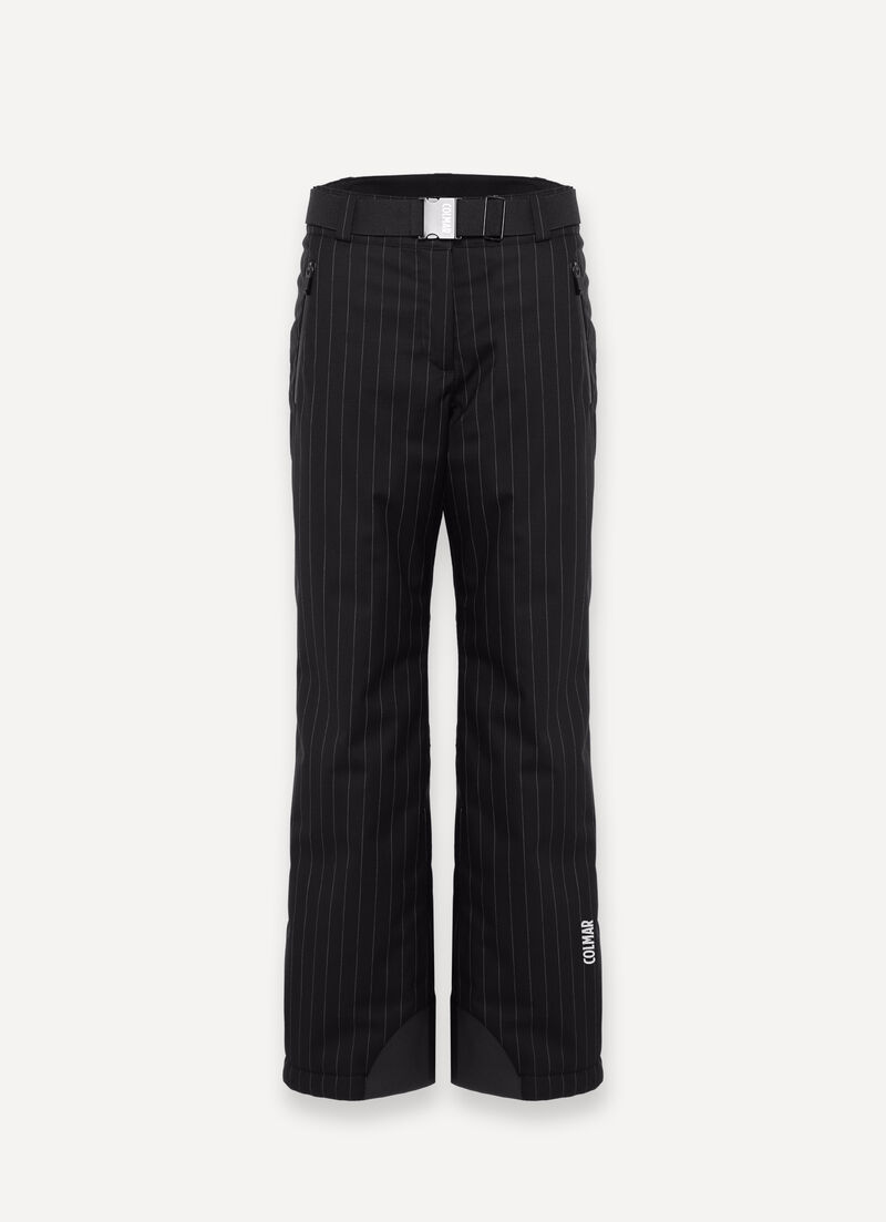 Pinstripe ski trousers
