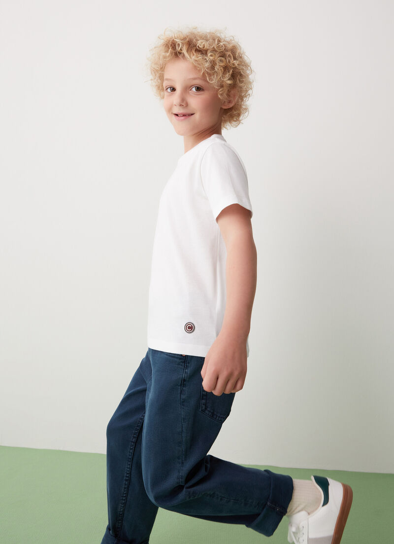 Short-sleeved jersey T-shirt