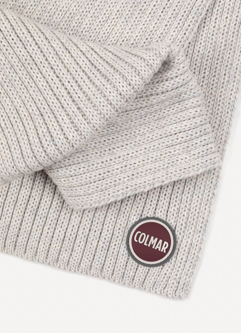 Unisex rib-knit scarf