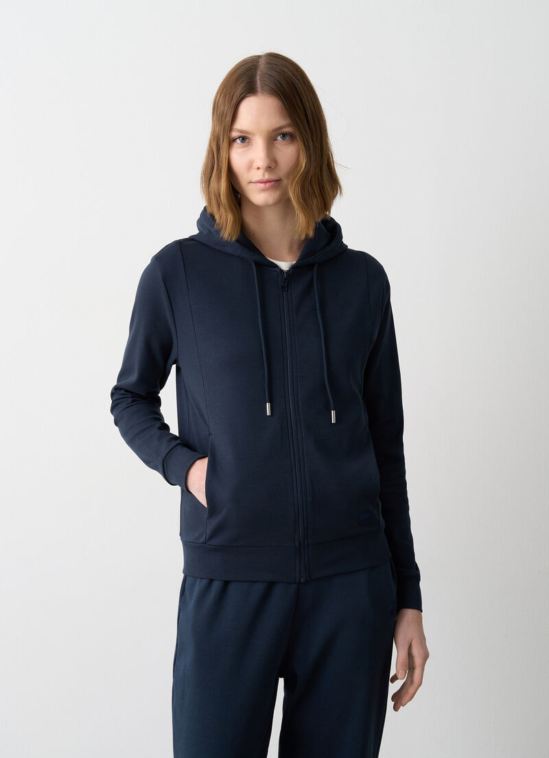 Super-light sweatshirt with zip