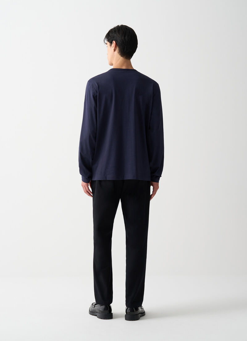 Long-sleeved cotton T-shirt