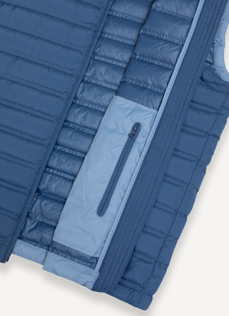 Seamless down-padded vest