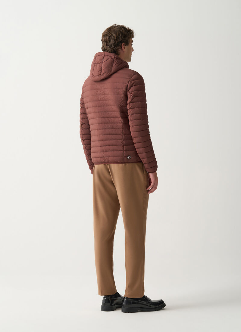 Light down jacket with hood