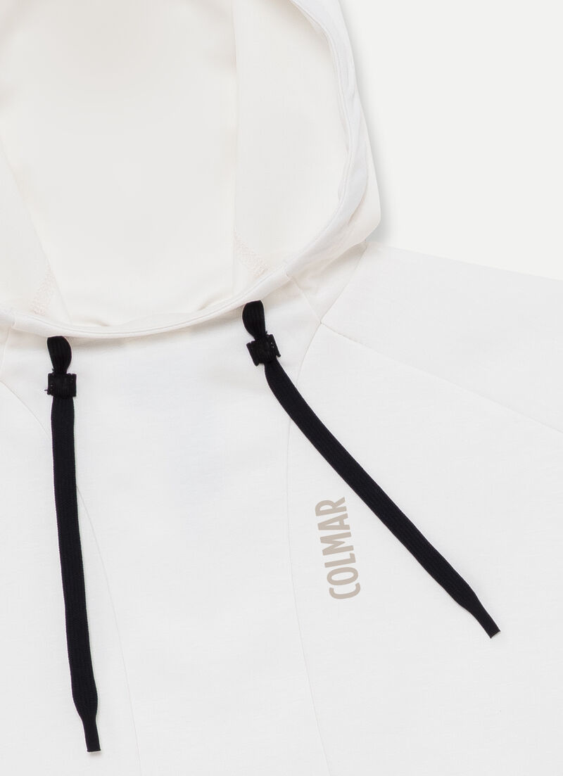 Cropped stretch hoodie