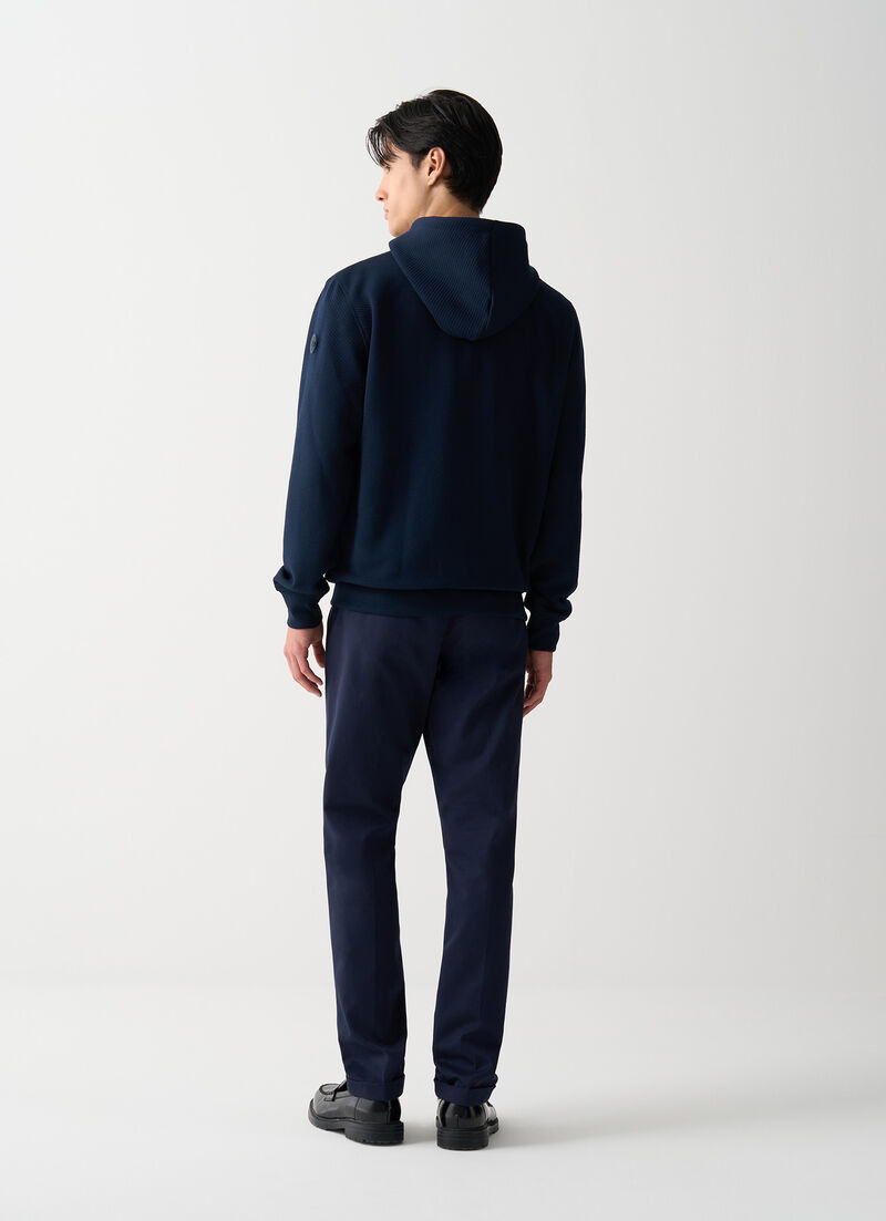 Hooded jacquard sweatshirt