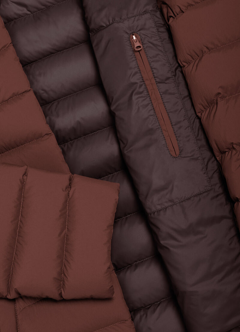 Down jacket with hood