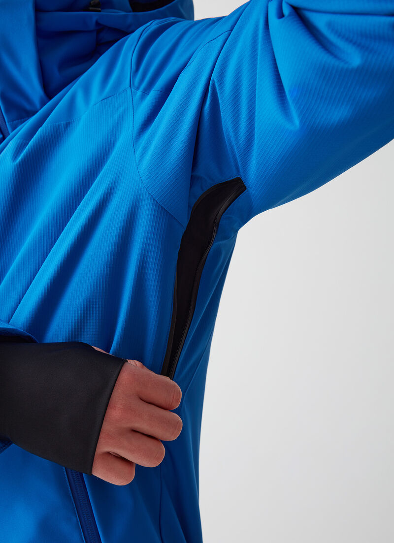 Ski jacket with ventilation zip