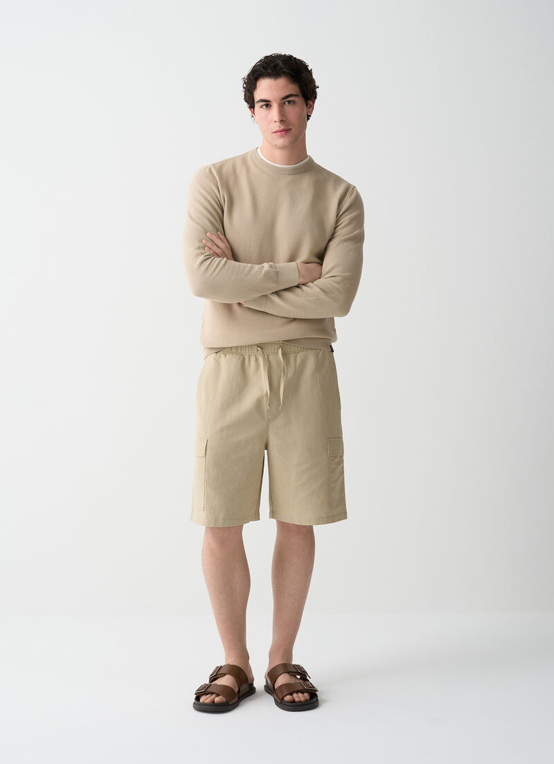 Linen safari shorts