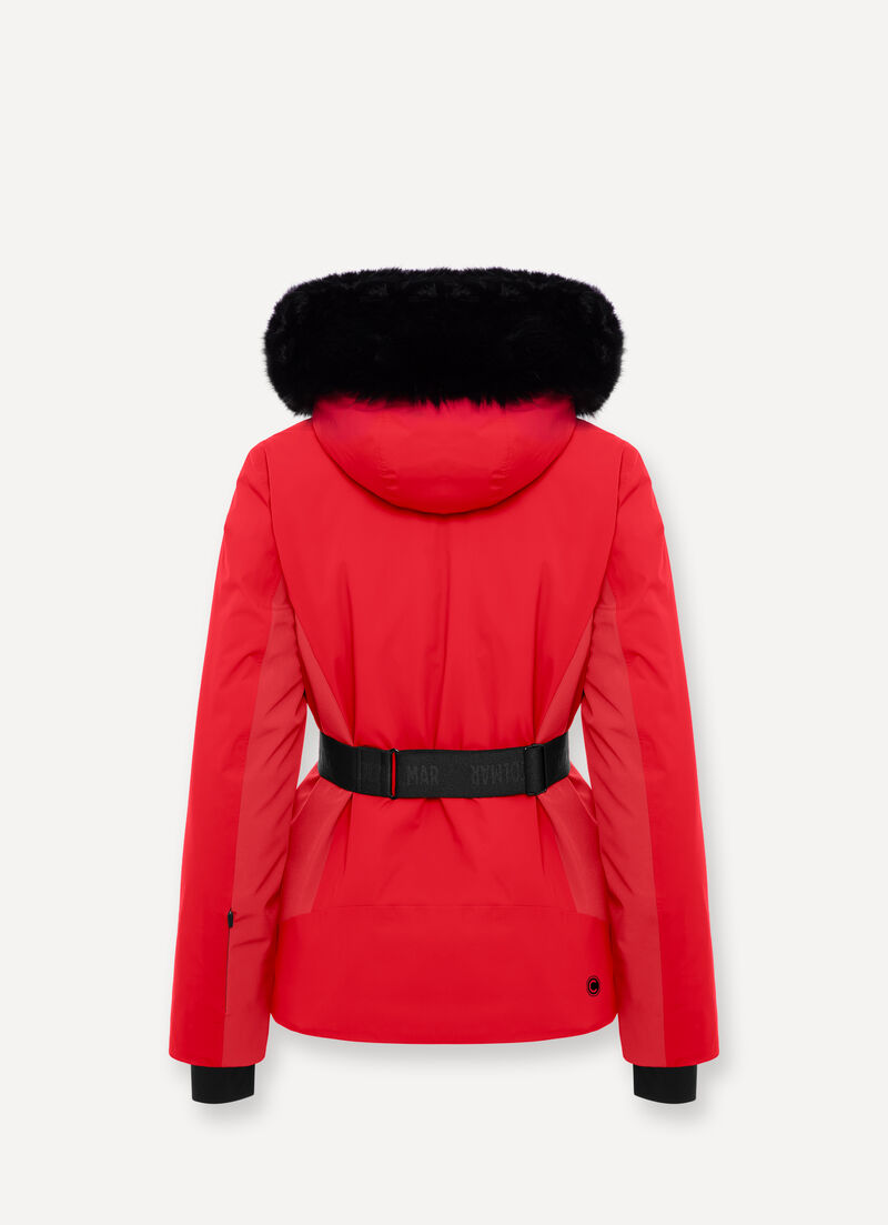 Ski parka with fur