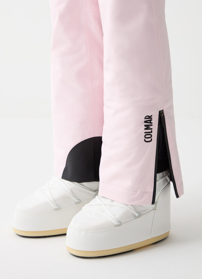 Padded ski pants with belt