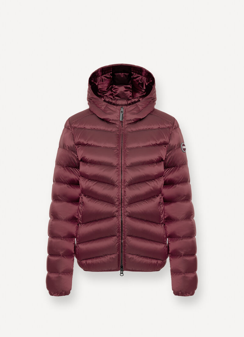 Quilted down jacket with hood
