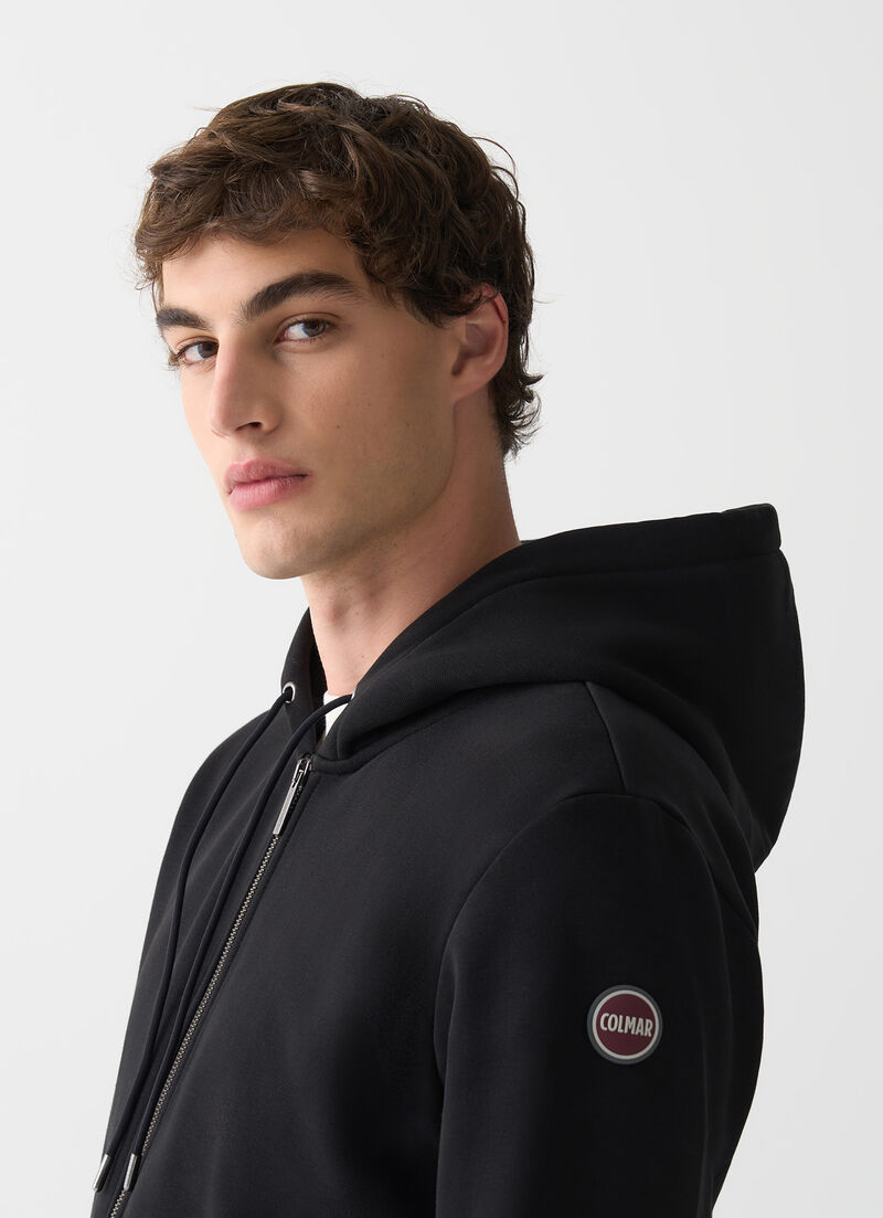 Full zip cotton sweatshirt