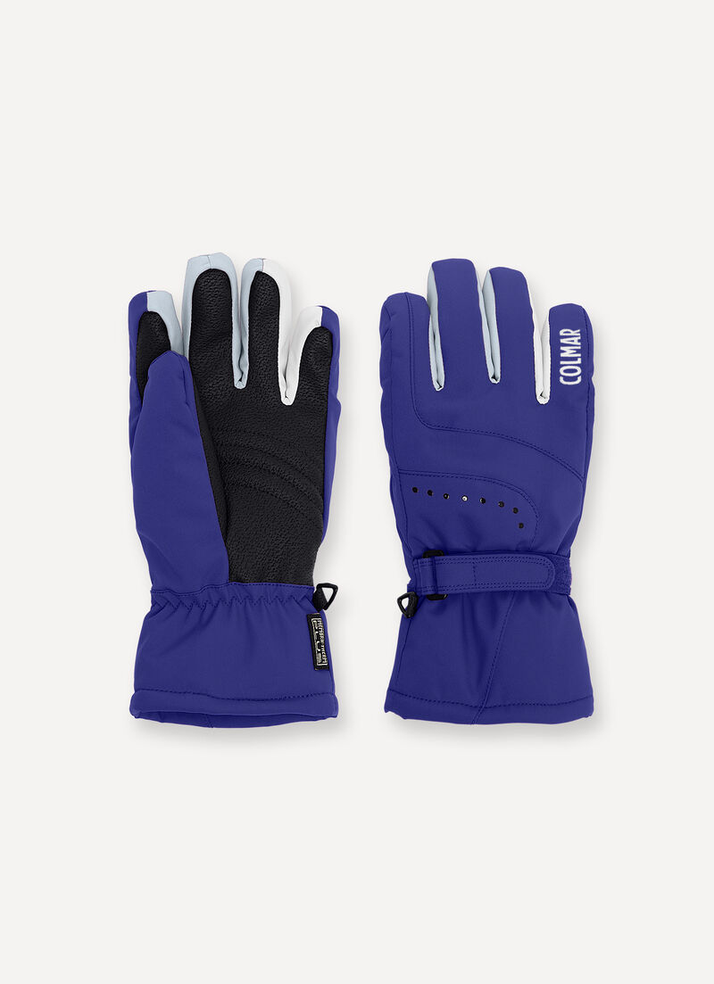 Fur lined ski gloves