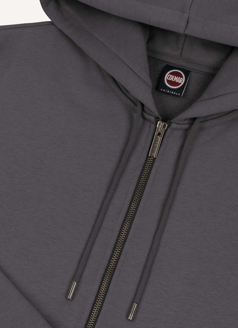 Full zip cotton sweatshirt