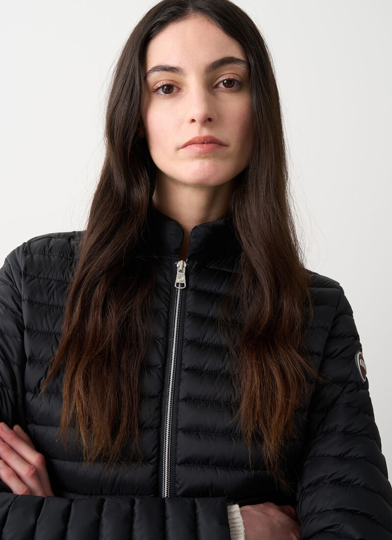 Padded collar down jacket