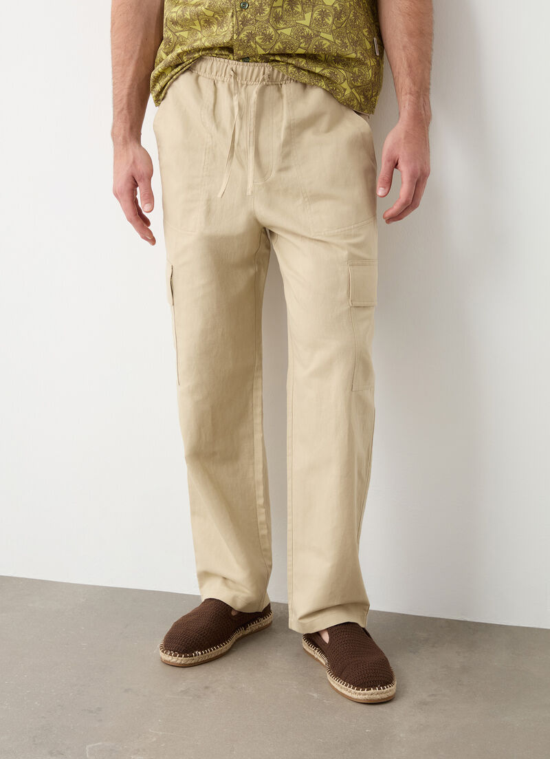 Linen safari trousers