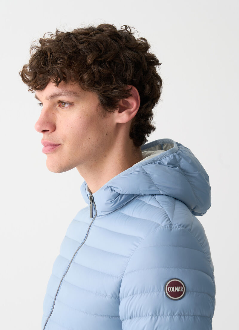 Light down jacket with hood