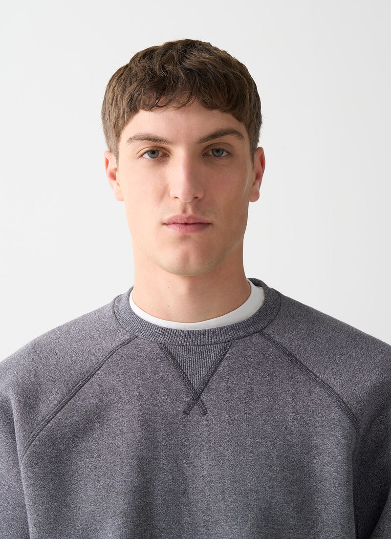 Melange crew-neck sweatshirt