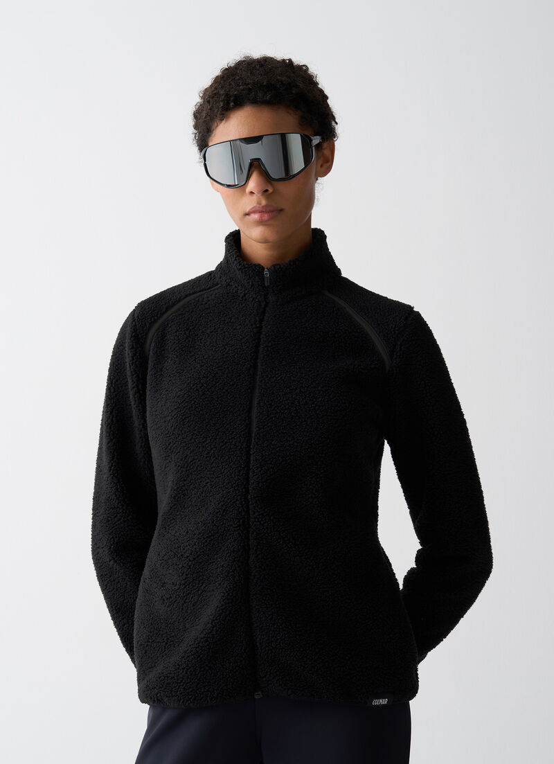 Teddy-effect ski fleece