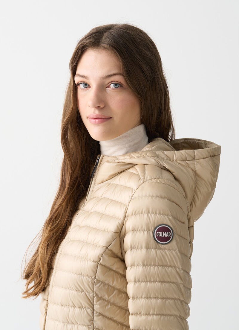 Light down jacket with hood