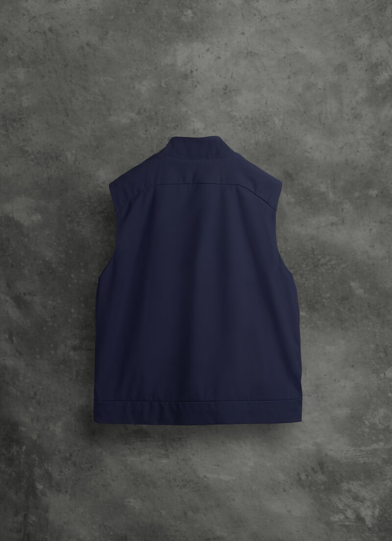 Solid-colour vest with adjustable hem