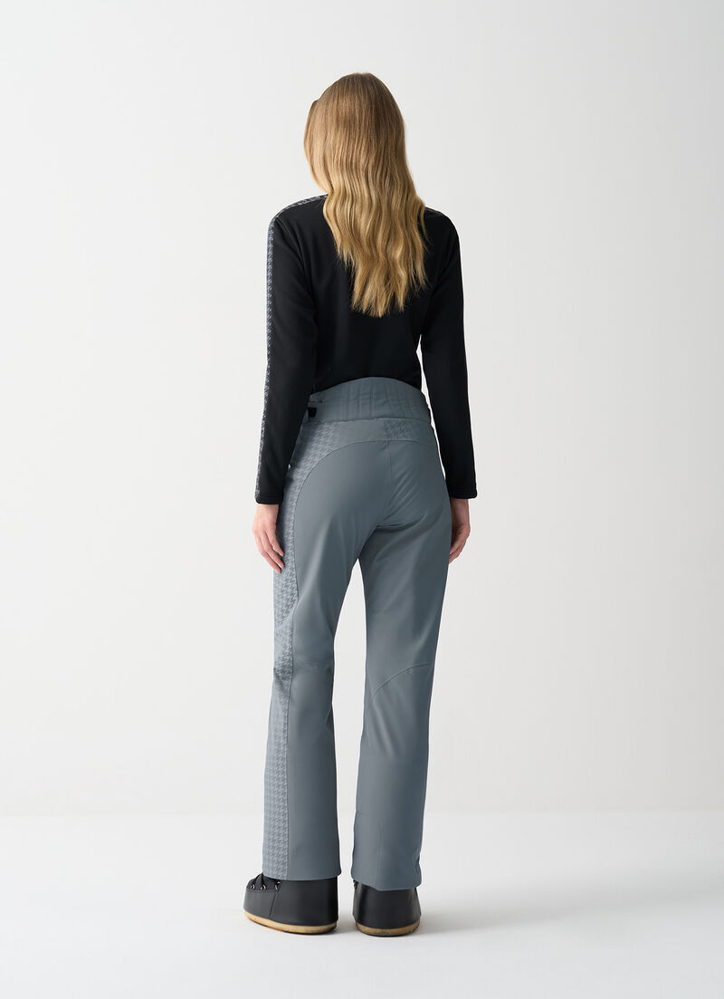Houndstooth ski trousers