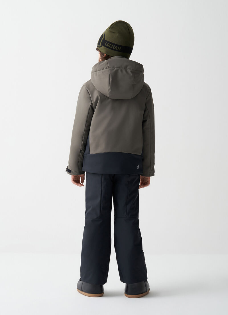 Boy's colour-block ski jacket