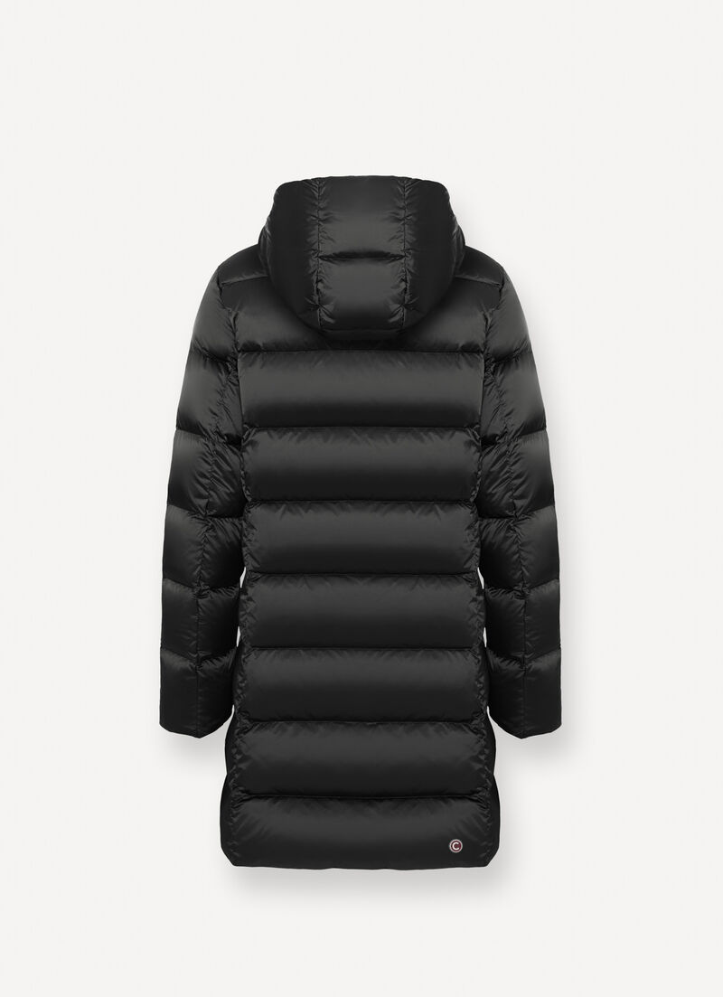 Long down jacket with hood