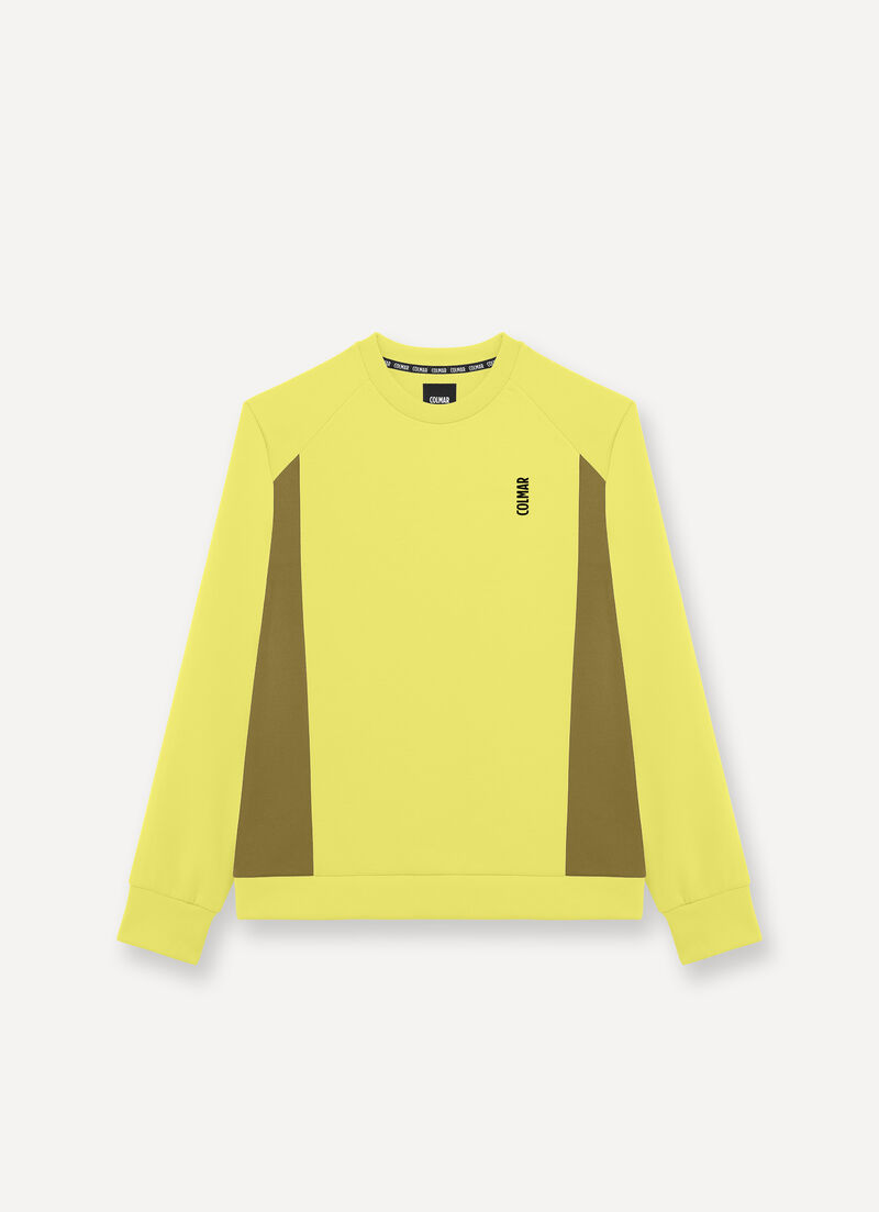 Stretch crew-neck sweatshirt