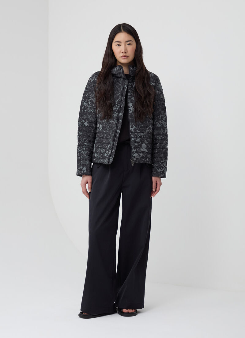 Pixelated camouflage down jacket