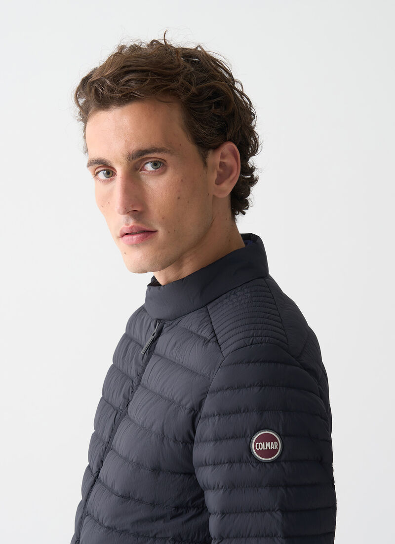 Lightweight down biker jacket