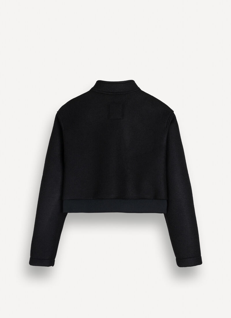 Cropped scuba bomber jacket