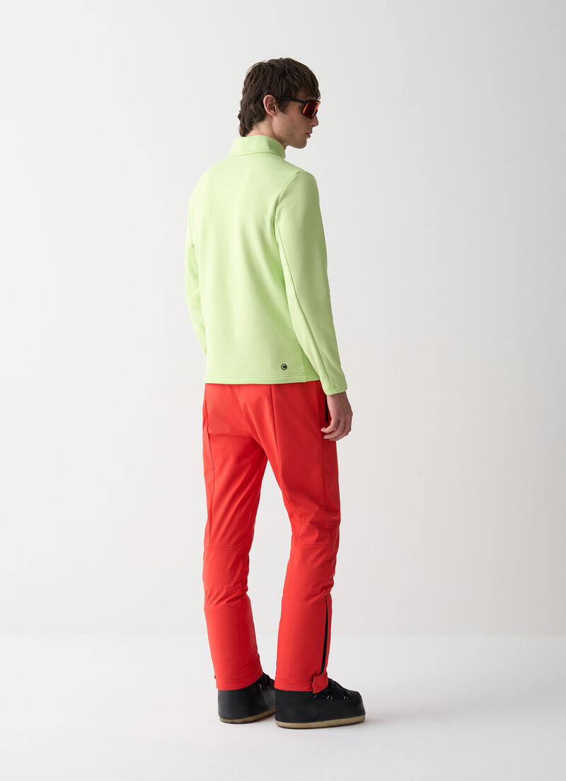 Half-zip stretch ski fleece