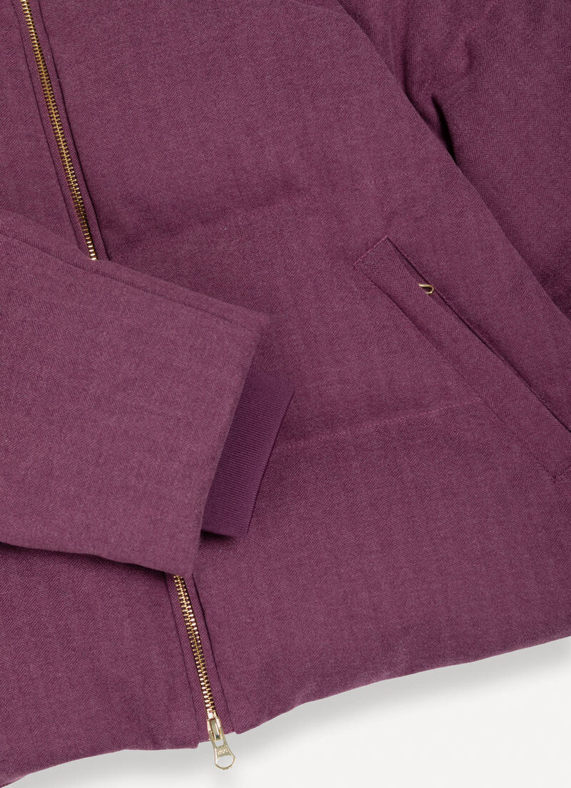 Down jacket with chevron design