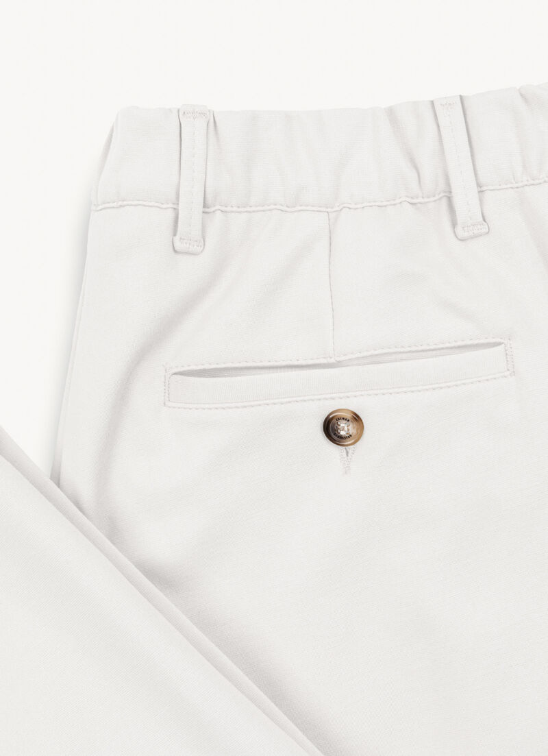 Chino-cut trousers with elasticated waistband