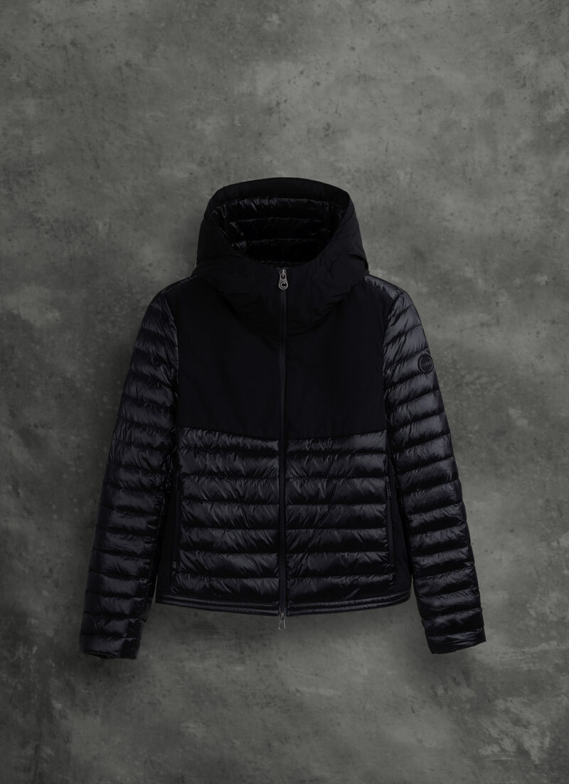 Hooded recycled fabric jacket