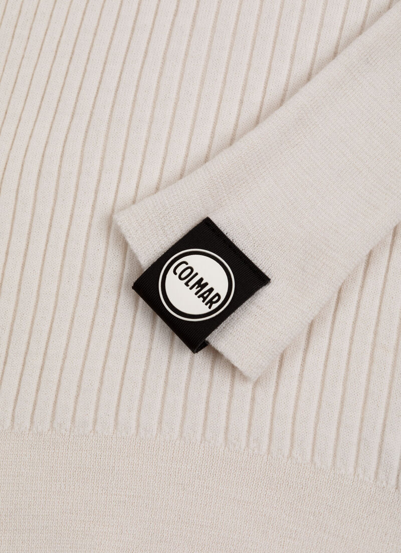 Merino wool polo-neck