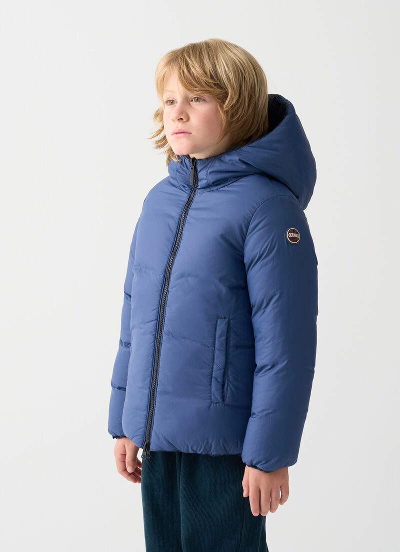 Reversible hooded quilted jacket
