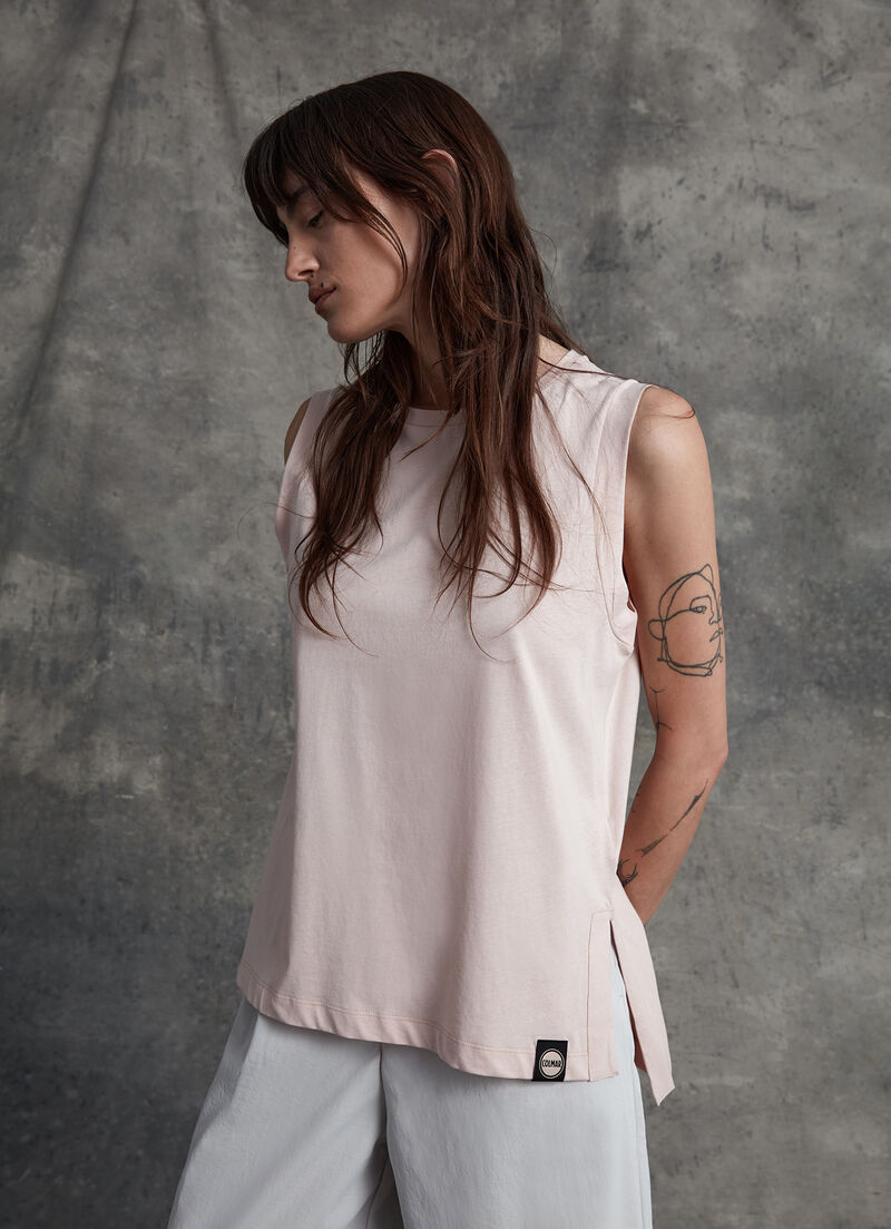 Sleeveless cotton jersey top