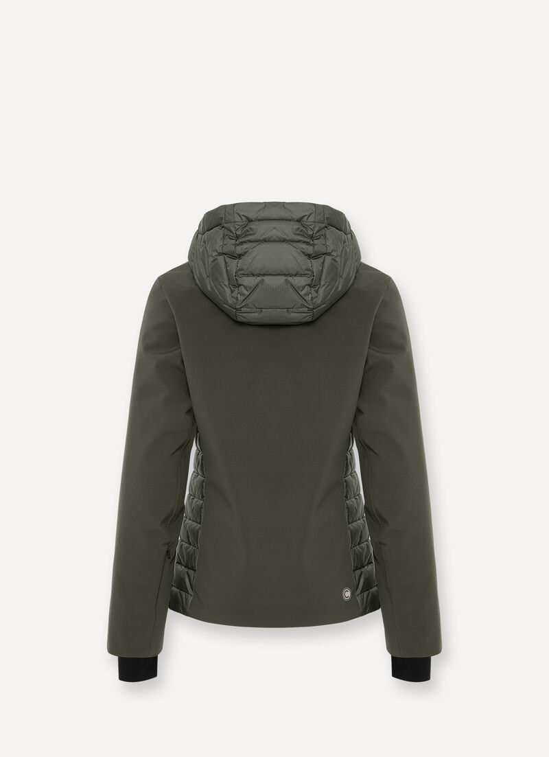 Two-fabric ski jacket