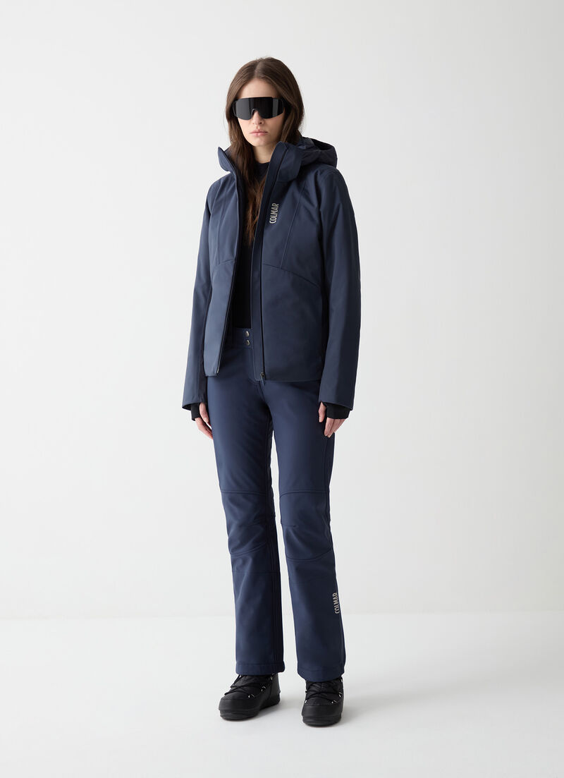 Two-fabric ski jacket