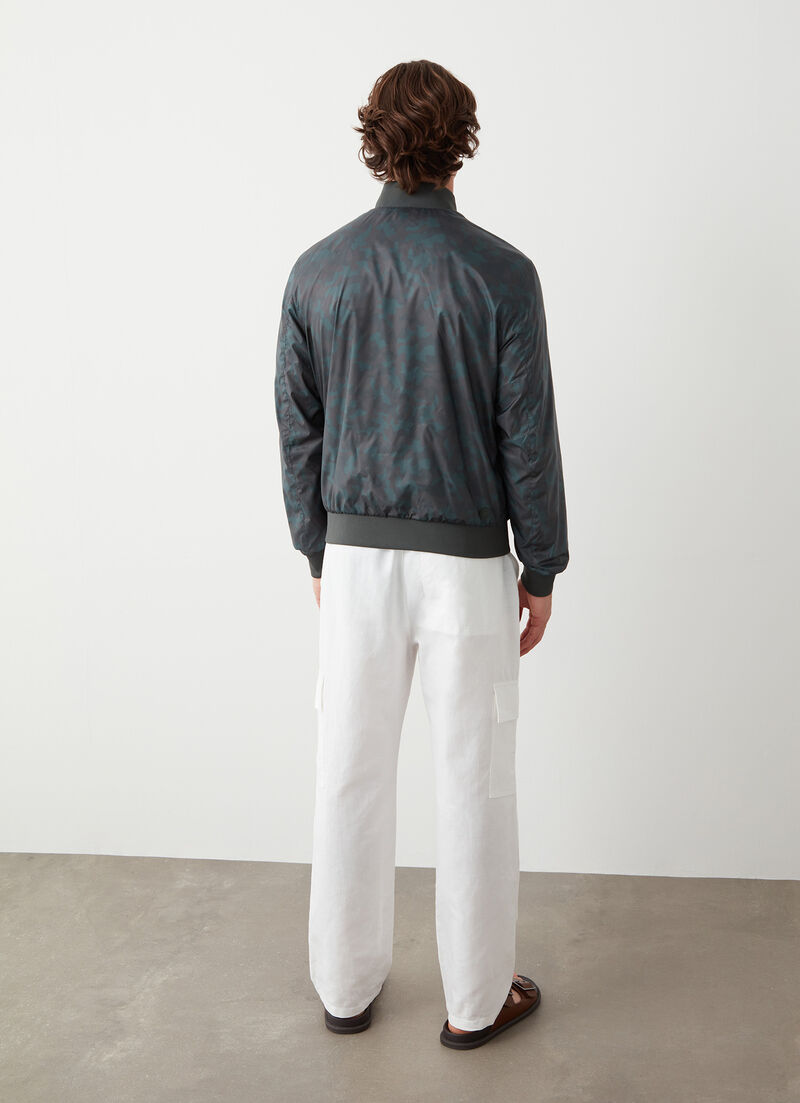 Reversible camouflage bomber jacket