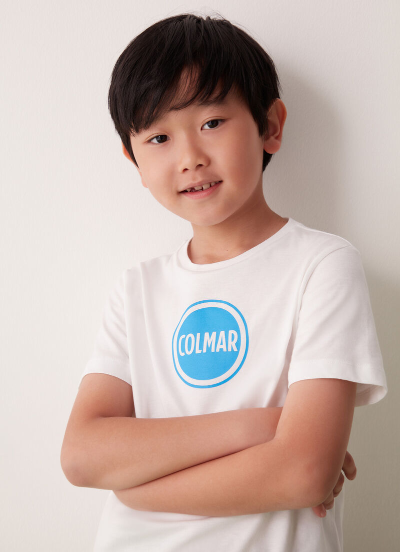 Cotton T-shirt with maxi Colmar logo