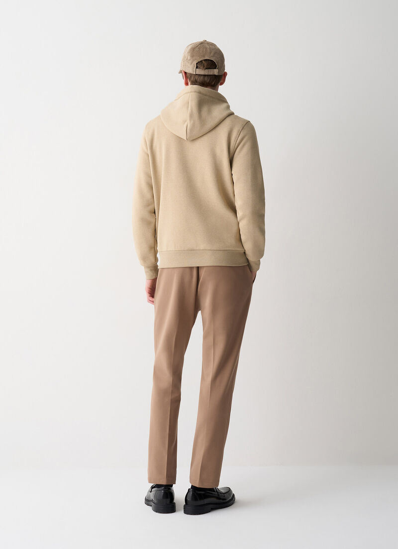 Melange hooded sweatshirt