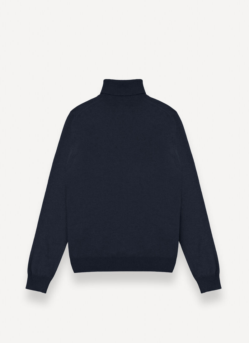 Fine knit polo-neck jumper