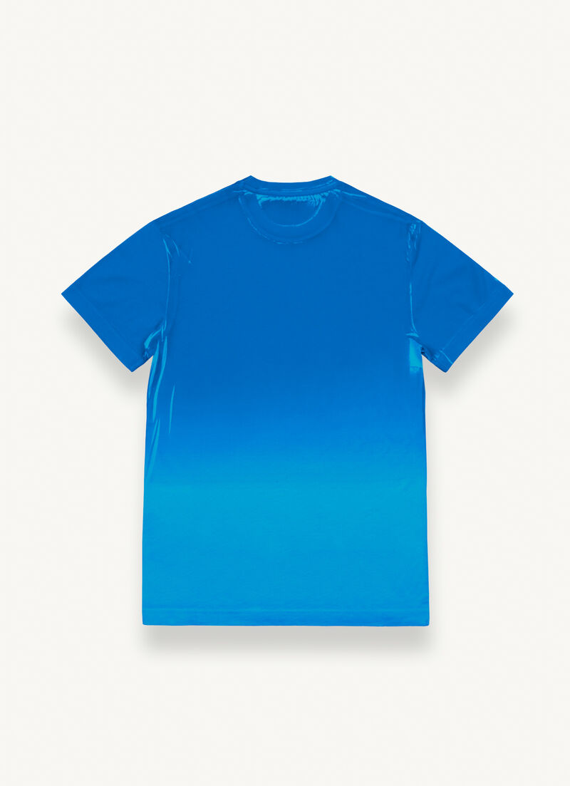 Faded effect printed cotton T-shirt