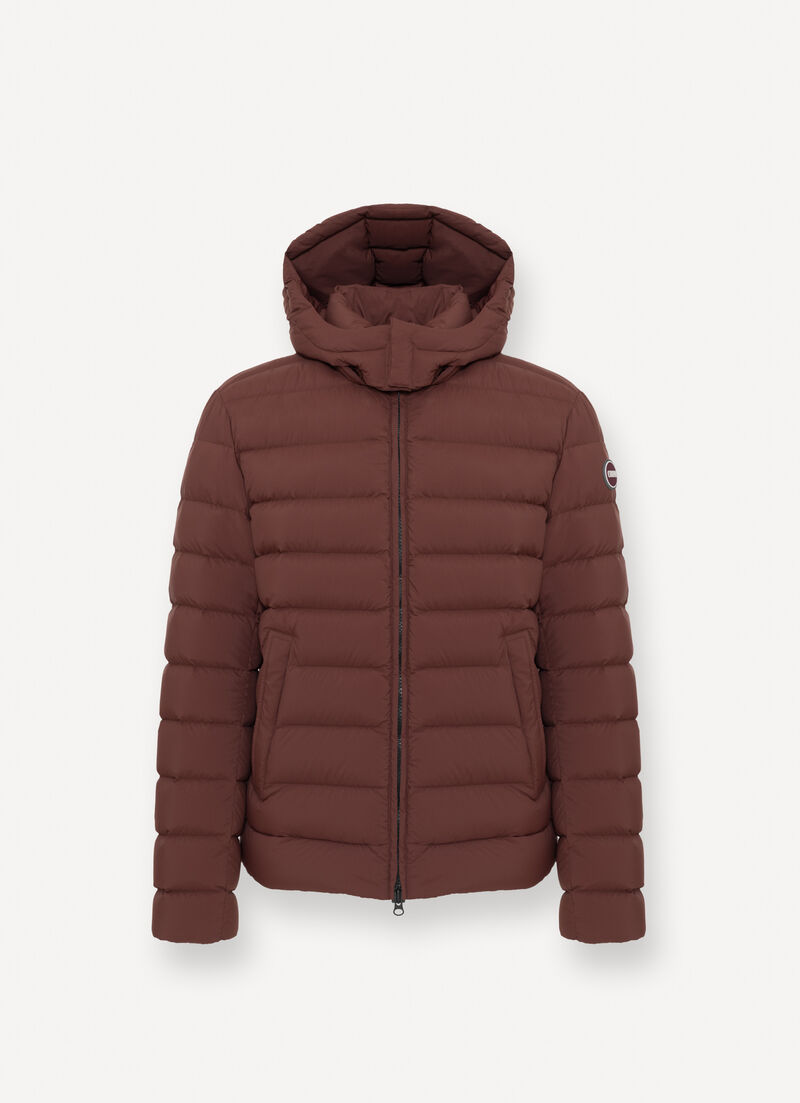 Down jacket with detachable hood