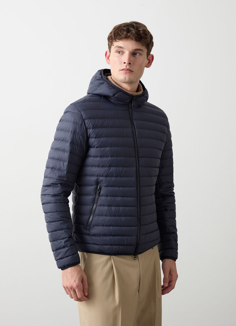 Autumn down jacket with hood