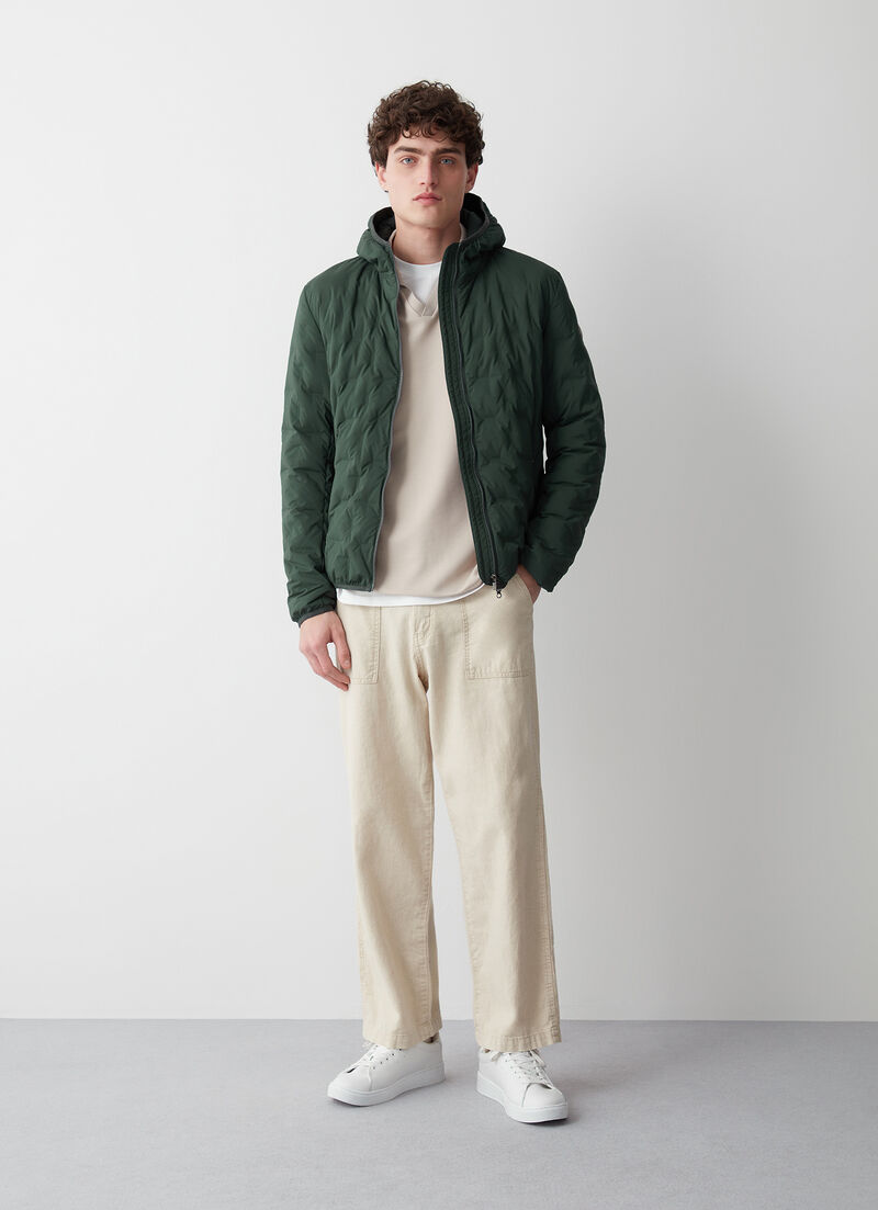 Quilted jacket with hood